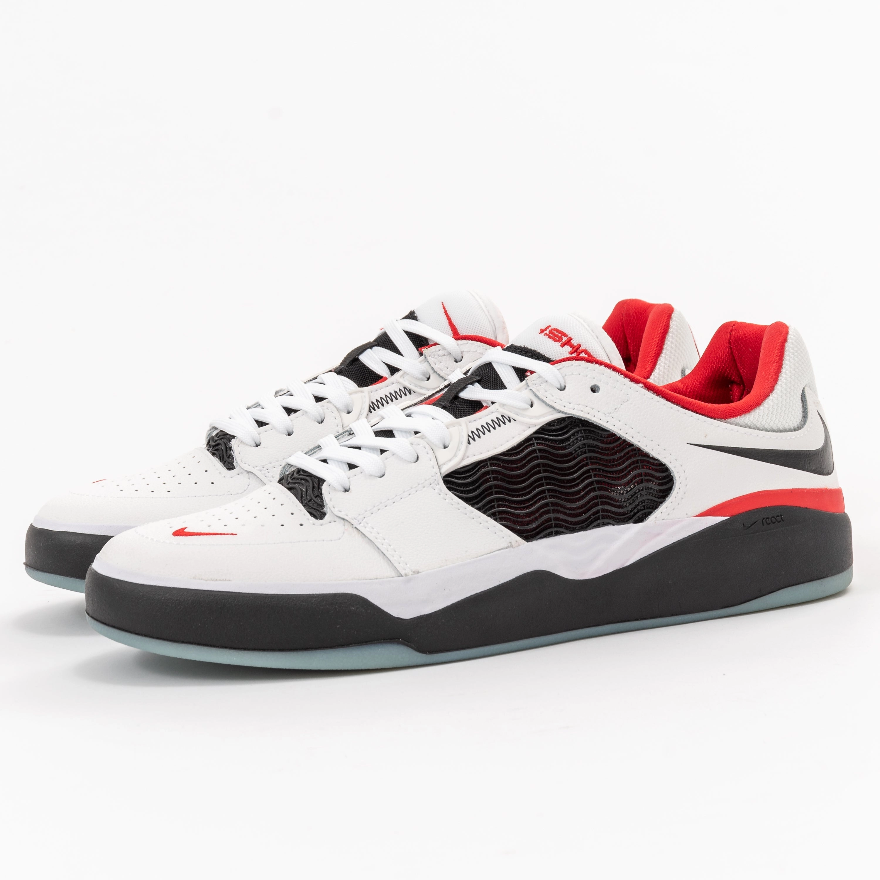 Size 21 Basketball Shoes Nike SB - Ishod PRM L (White/Black/Red)