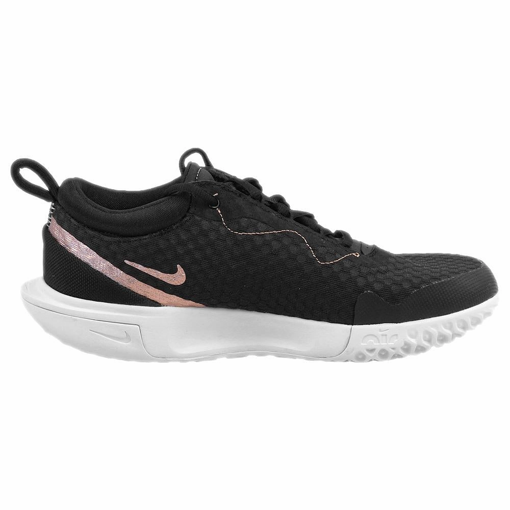 Silver And White Tennis Shoes Nike Women's Court Zoom Pro - Black/Metallic Red Bronze