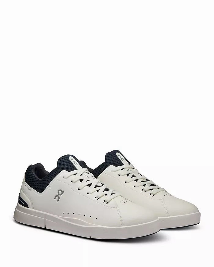 Ecco Leather Tennis Shoes On Mens Roger Advantage 2- White/Midnight (3MD10640148)