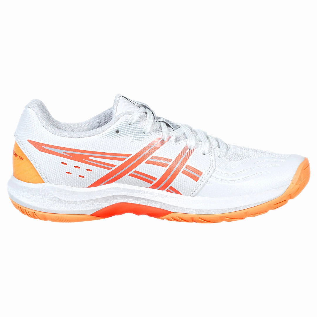 Badminton Sports Shoes Asics Women's Powerbreak FF - White/Vivid Coral