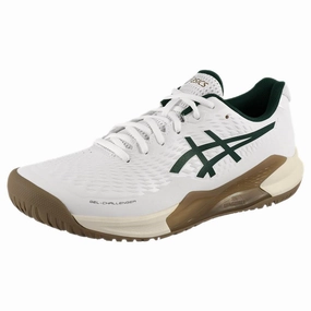 Asics Men's Gel-Challenger 14 - White/Saxon Green On Cloud Tennis Court Shoes
