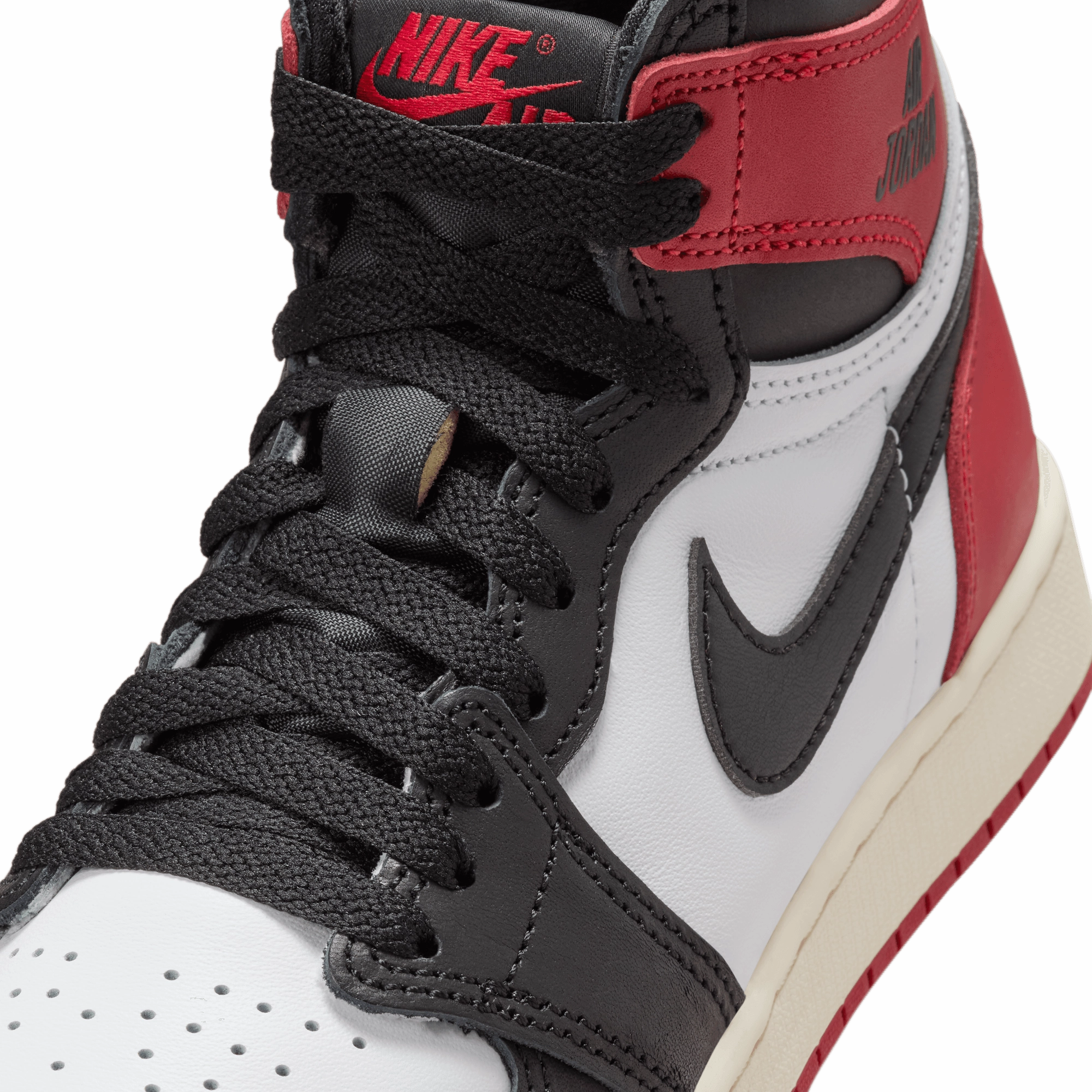 Kids Air Jordan 1 Retro High OG 'Black Toe Reimagined' Basketball Shoes Adidas D Rose