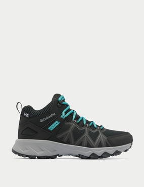 Saltzman Hiking Shoes Peakfreak II Mid Outdry Hiking Shoe - Black/Teal