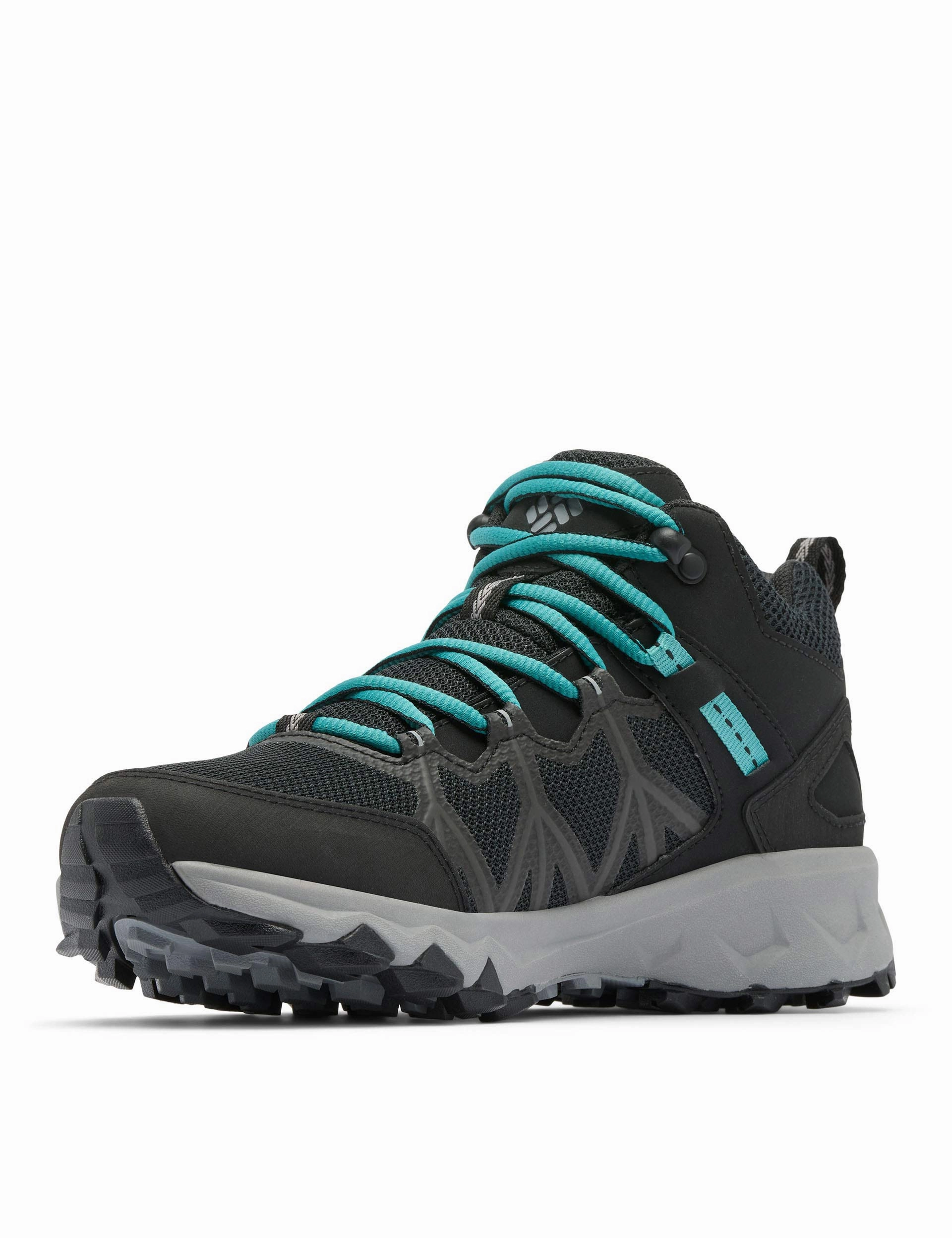 Peakfreak II Mid Outdry Hiking Shoe - Black/Teal Trail Running And Hiking Shoes
