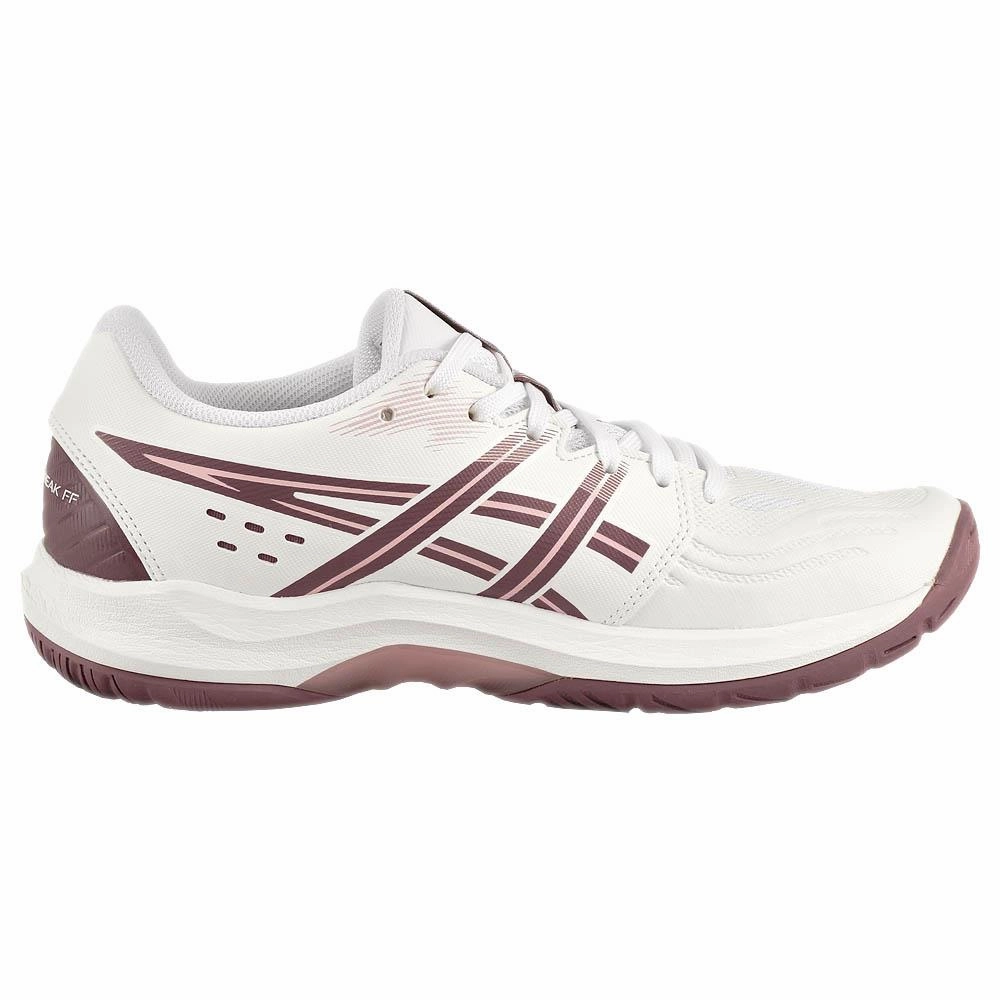 Asics Women's Powerbreak FF - White/Dusty Mauve Pro Badminton Shoes