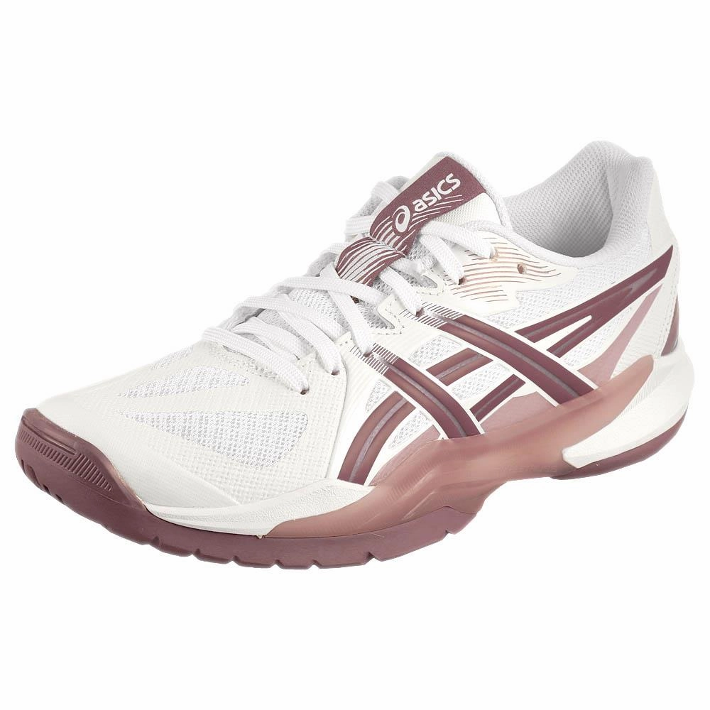 Badminton Wucht P3 Shoes Asics Women's Powerbreak FF - White/Dusty Mauve