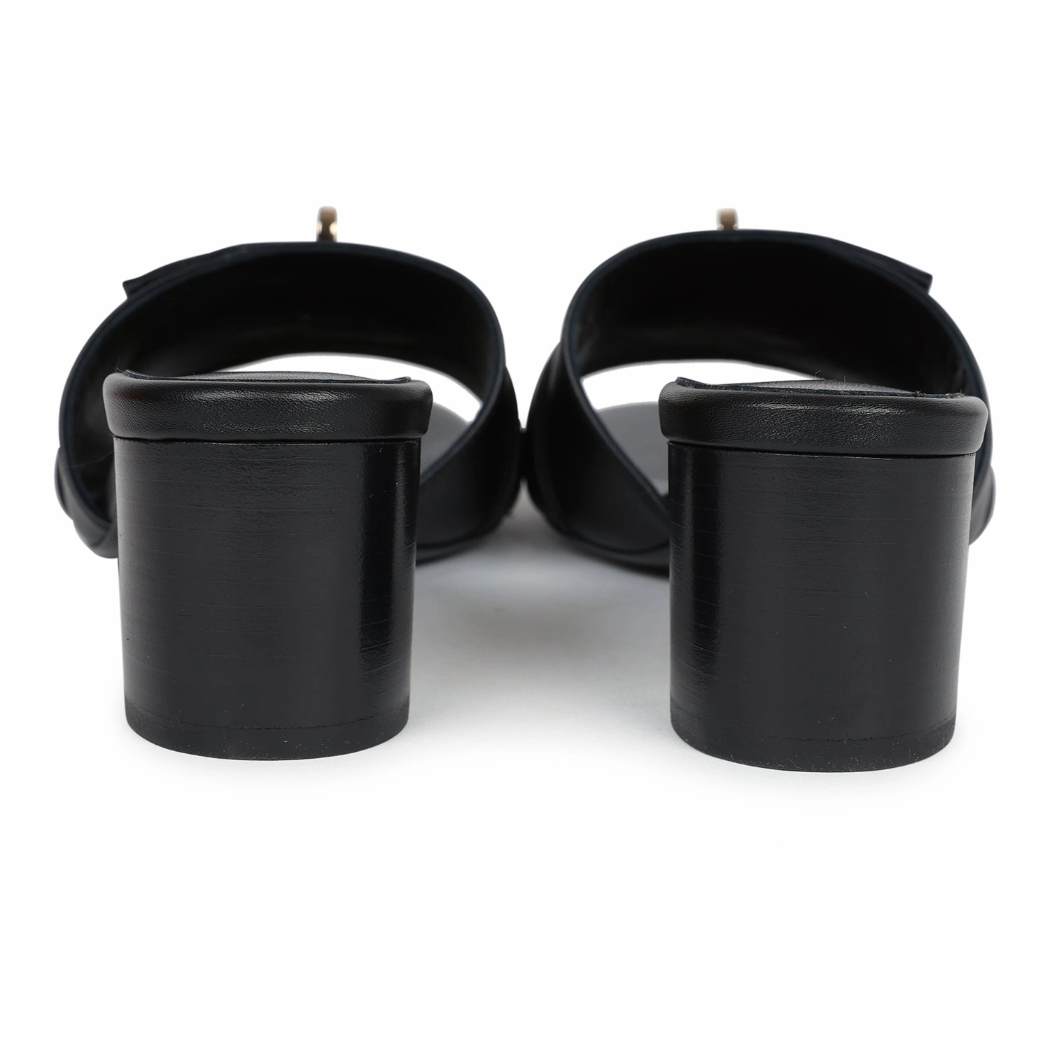 Wedding Shoes Sandals Hermes Gigi 50 Sandals 37.5 EU Black Calfskin Permabrass Hardware