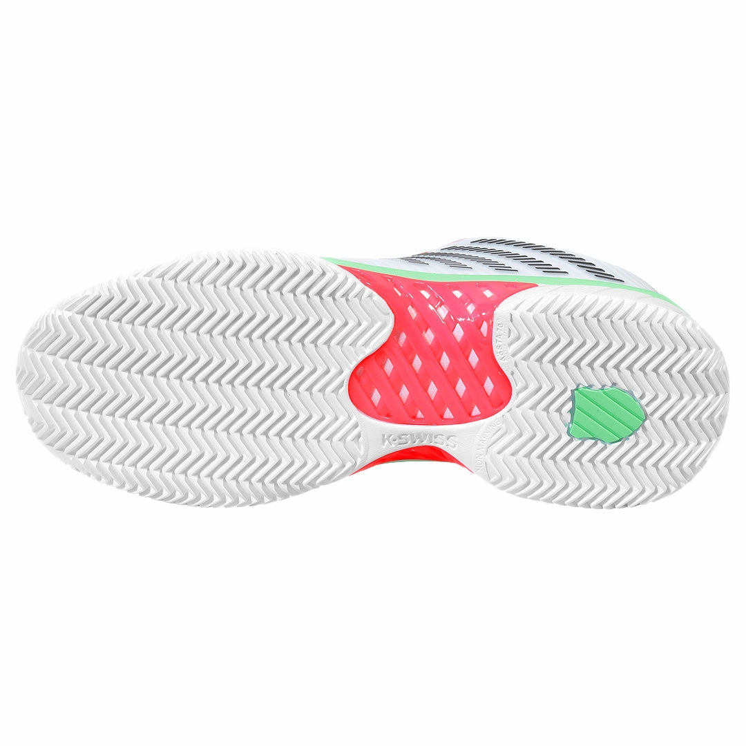Nike Clay Tennis Shoes K-Swiss Women's Hypercourt Express 2 - Clay - White/Neon Pastel Pink