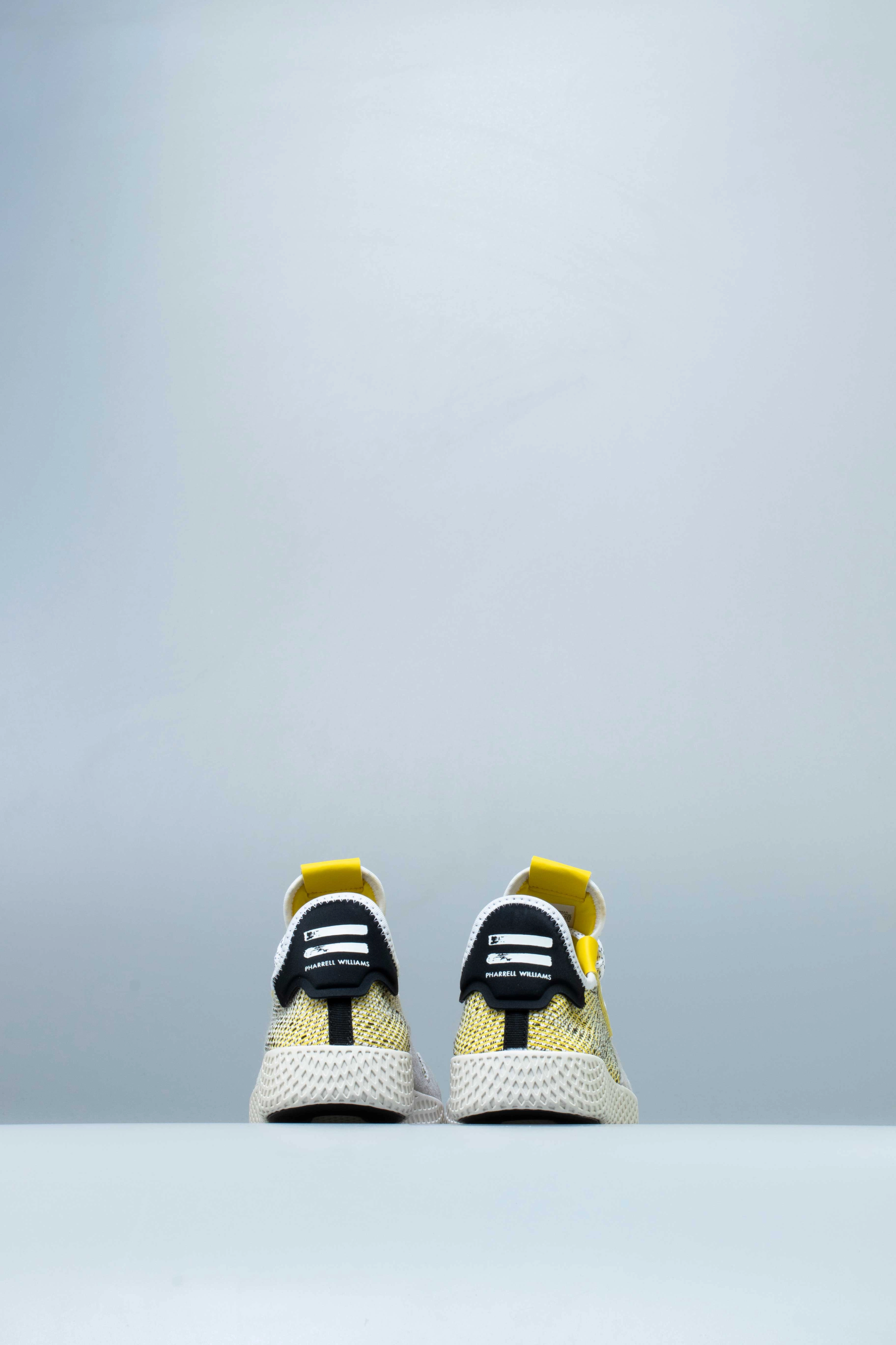 Pharrell Williams Afro Tennis Hu V2 Mens Shoe - Yellow/White Viral Tennis Shoes