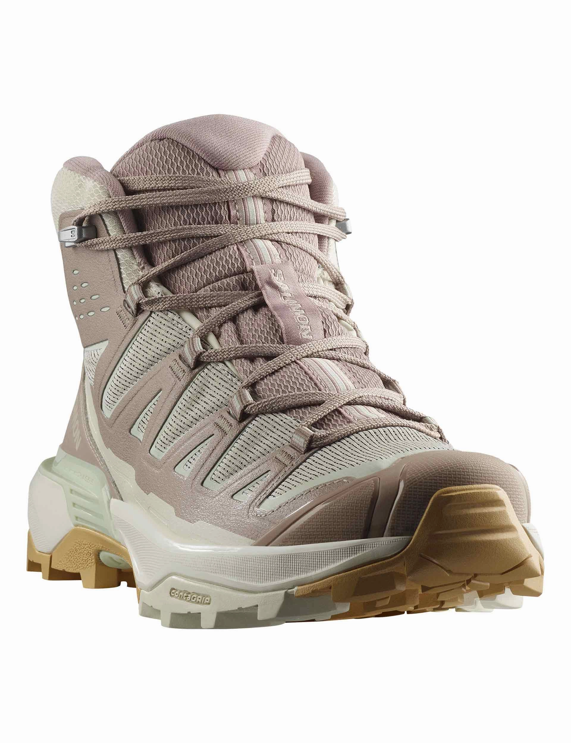 X Ultra 360 Edge Mid Gore-Tex - Rainy Day/Etherea/Canary Green Zero Drop Waterproof Hiking Shoes