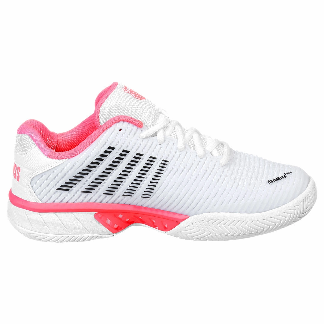 K-Swiss Women's Hypercourt Express 2 - White/Neon Pastel Pink Training Tennis Shoes