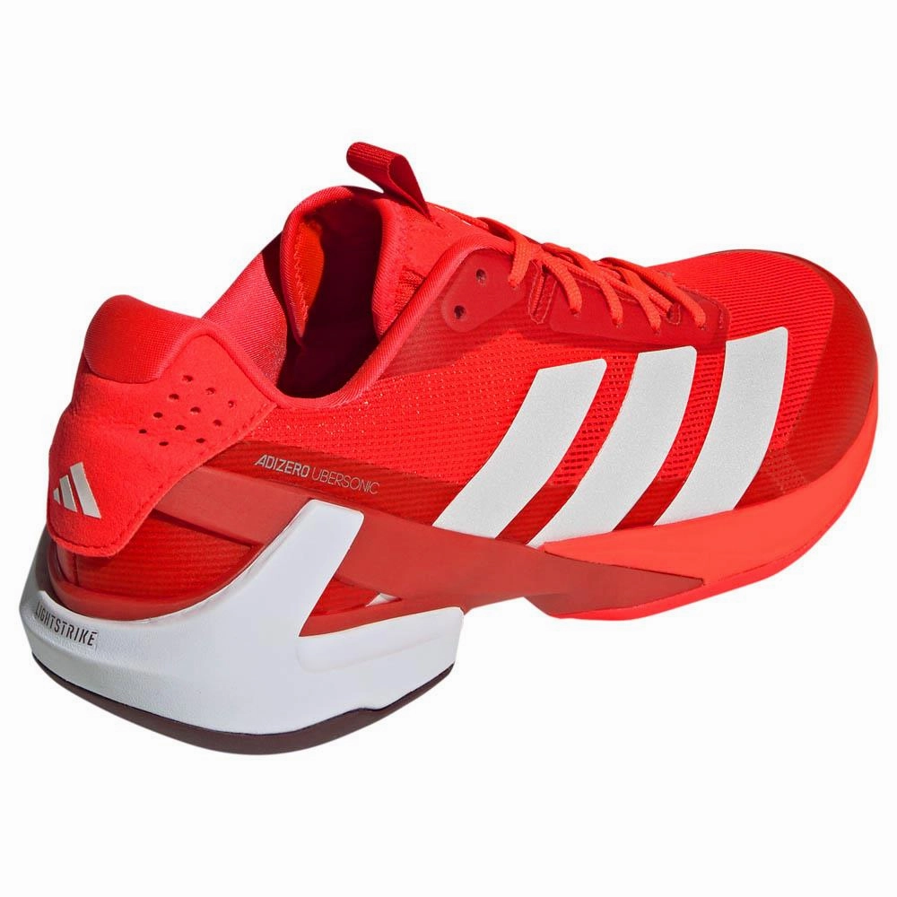 adidas Men's adizero Ubersonic 5 - Lucid Red/Aurora Ruby Tennis Shoes Mules