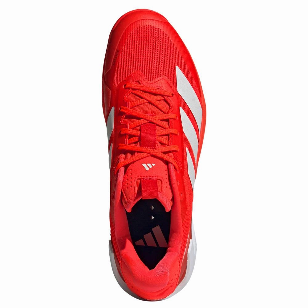 New Balance Mesh Tennis Shoes adidas Men's adizero Ubersonic 5 - Lucid Red/Aurora Ruby