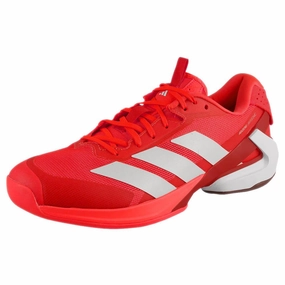 Stephen Curry Tennis Shoes adidas Men's adizero Ubersonic 5 - Lucid Red/Aurora Ruby