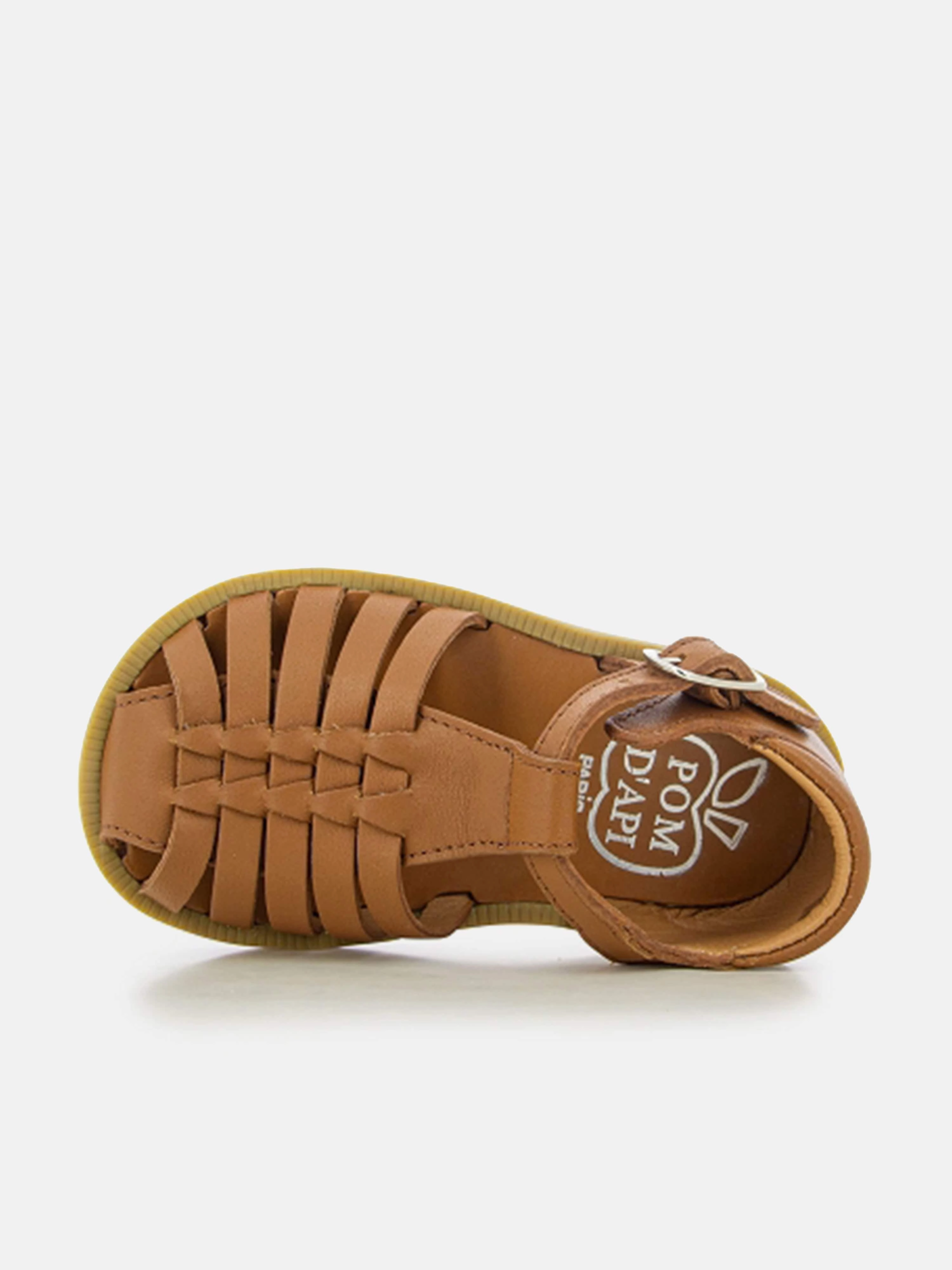 Pom D'Api Girls Leather Poppy Pitti Sandals in Brown Andre Gabor Sandals