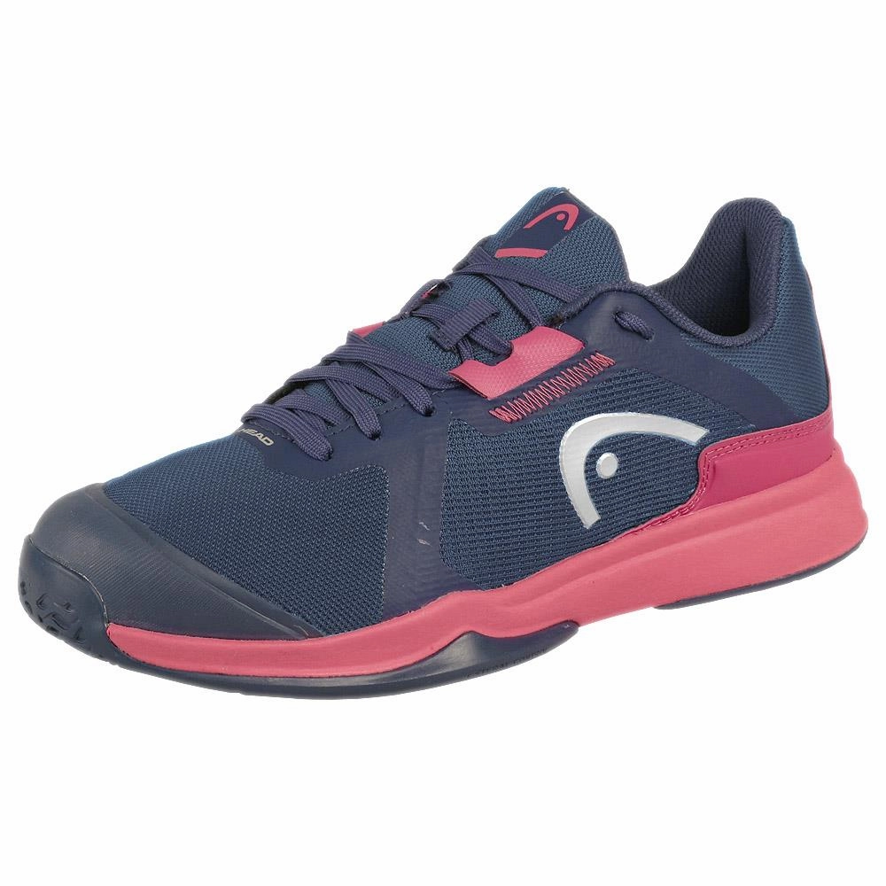 Water Shoes Tennis Shoes Head Women's Sprint Team 3.5 - Dark Blue/Azalea