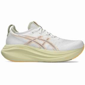 Asics Gel-kenun Lyte Running Shoe Men's Asics Gel-Nimbus 27, White/Fawn, 10 D Medium