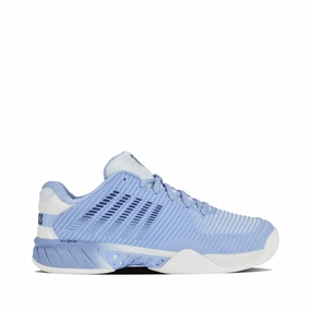 K-Swiss Women's Hypercourt Express 2 Court Shoe in Bright White/Open Air/Estate Blue Ghost Tennis Shoes
