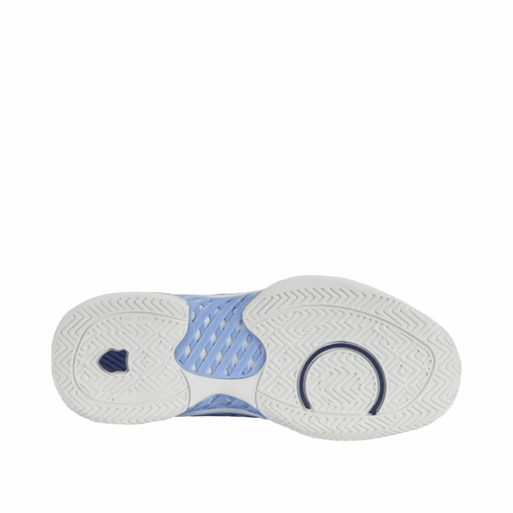 K-Swiss Women's Hypercourt Express 2 Court Shoe in Bright White/Open Air/Estate Blue Apl Tennis Shoes