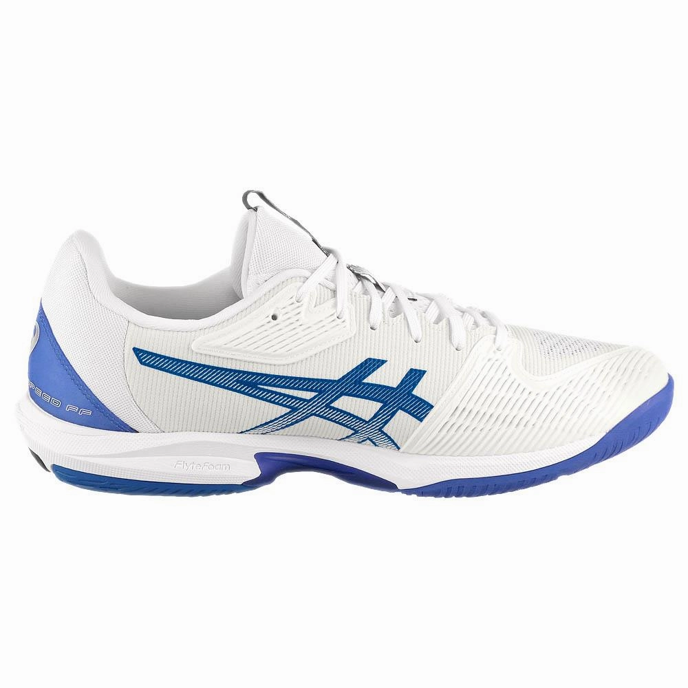 Asics Men's Solution Speed FF 3 - White/Tuna Blue Best Tennis Shoe Brand