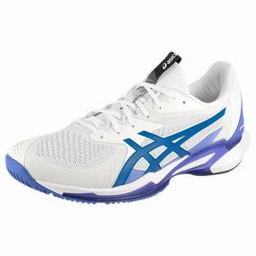 Pump Up Tennis Shoes Asics Men's Solution Speed FF 3 - White/Tuna Blue