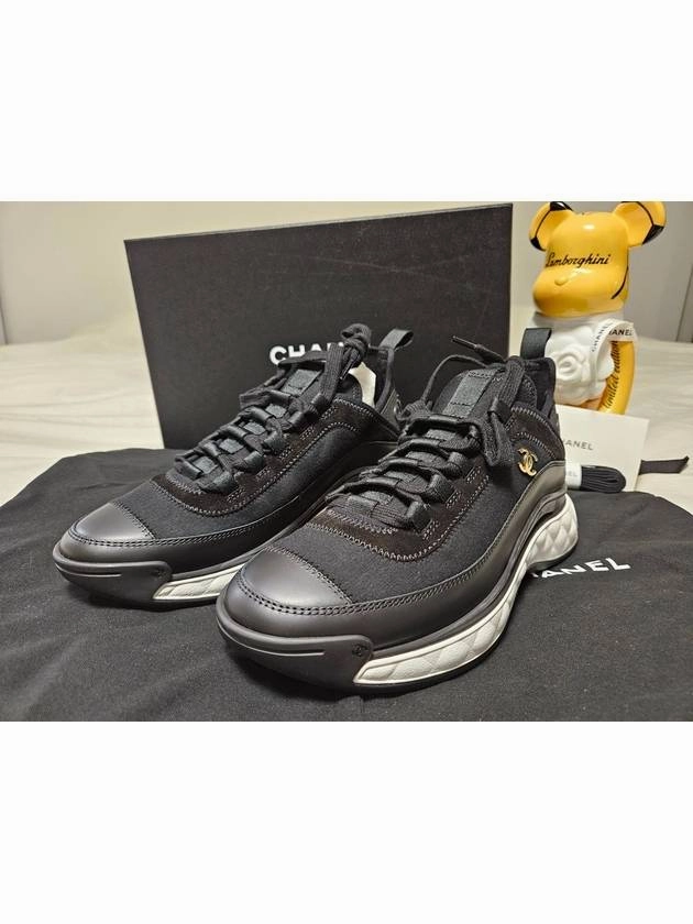 Mixed Fibers Velvet Calfskin Low Top Sneakers Black Chanel Best Sneakers For All-day Comfort