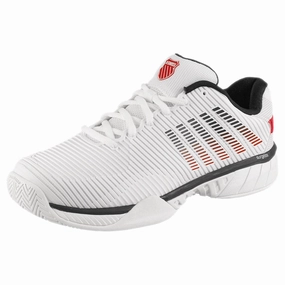 Globe Tennis Shoes K-Swiss Men's Hypercourt Express 2 - 2E Width - White/Mars Red