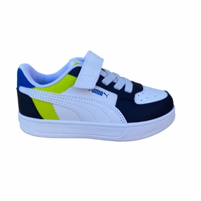 Puma scarpa sneakers da bambino Caren 2.0 Block 394462-03 bianco-carbone-lime Cute Walking Sneakers