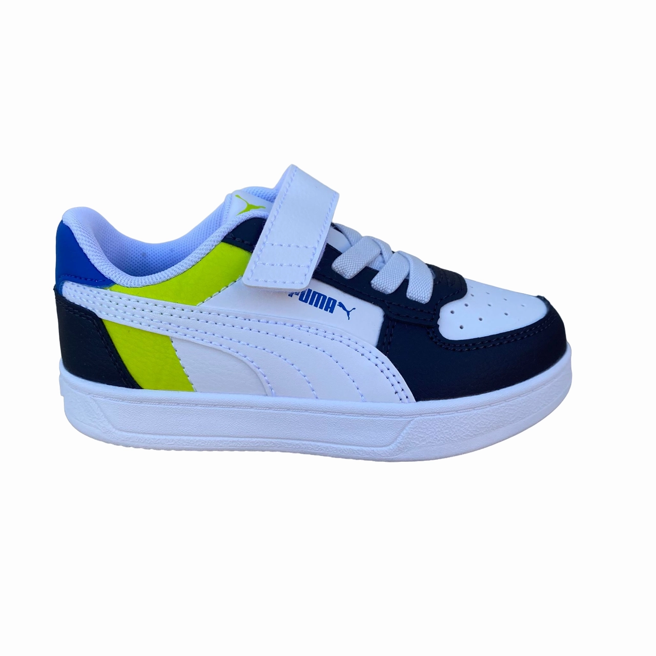 Newbalance Sneakers Puma scarpa sneakers da bambino Caren 2.0 Block 394462-03 bianco-carbone-lime