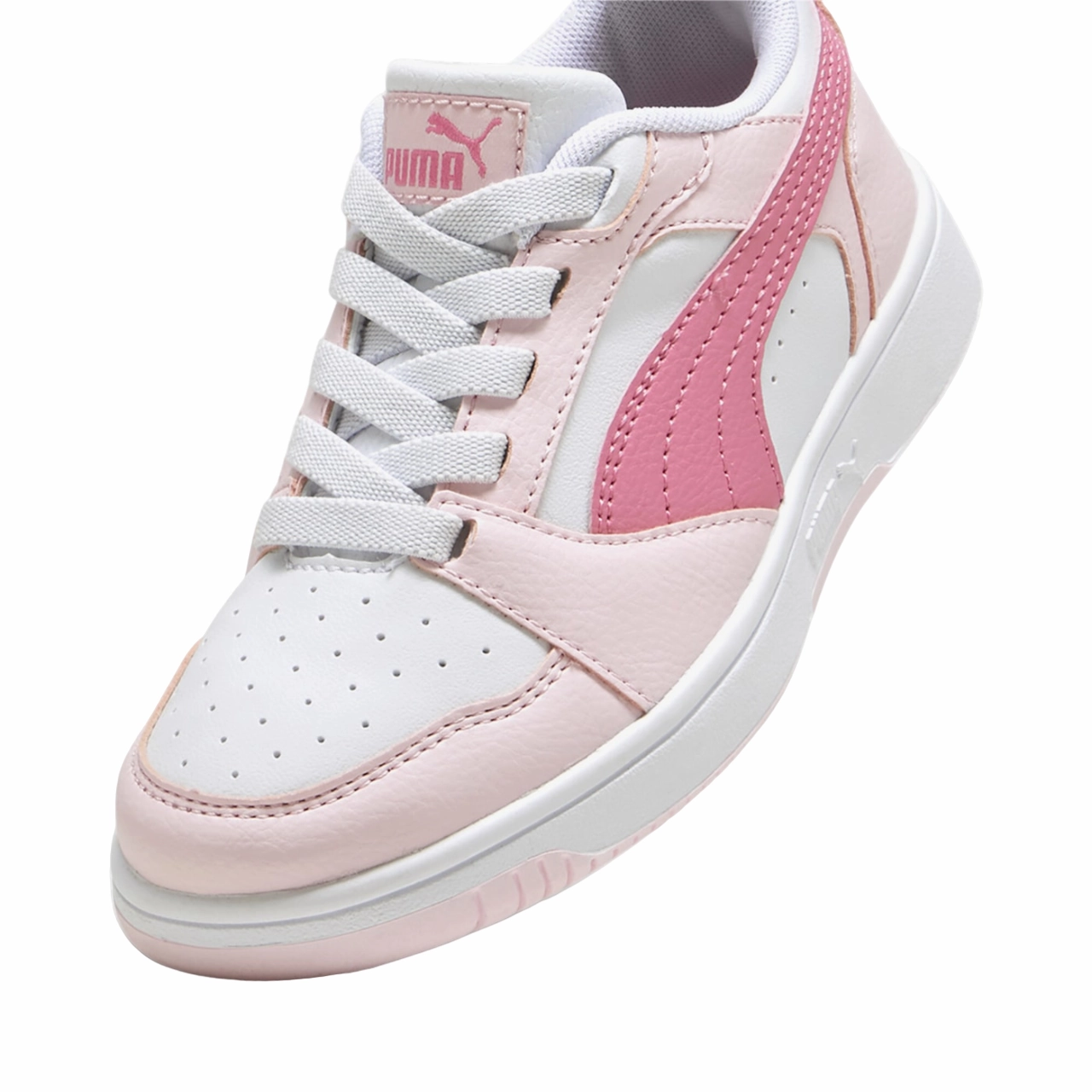 Stretchers Sneakers Puma scarpa sneakers da ragazza Rebound v6 396742-08 bianco-rosa