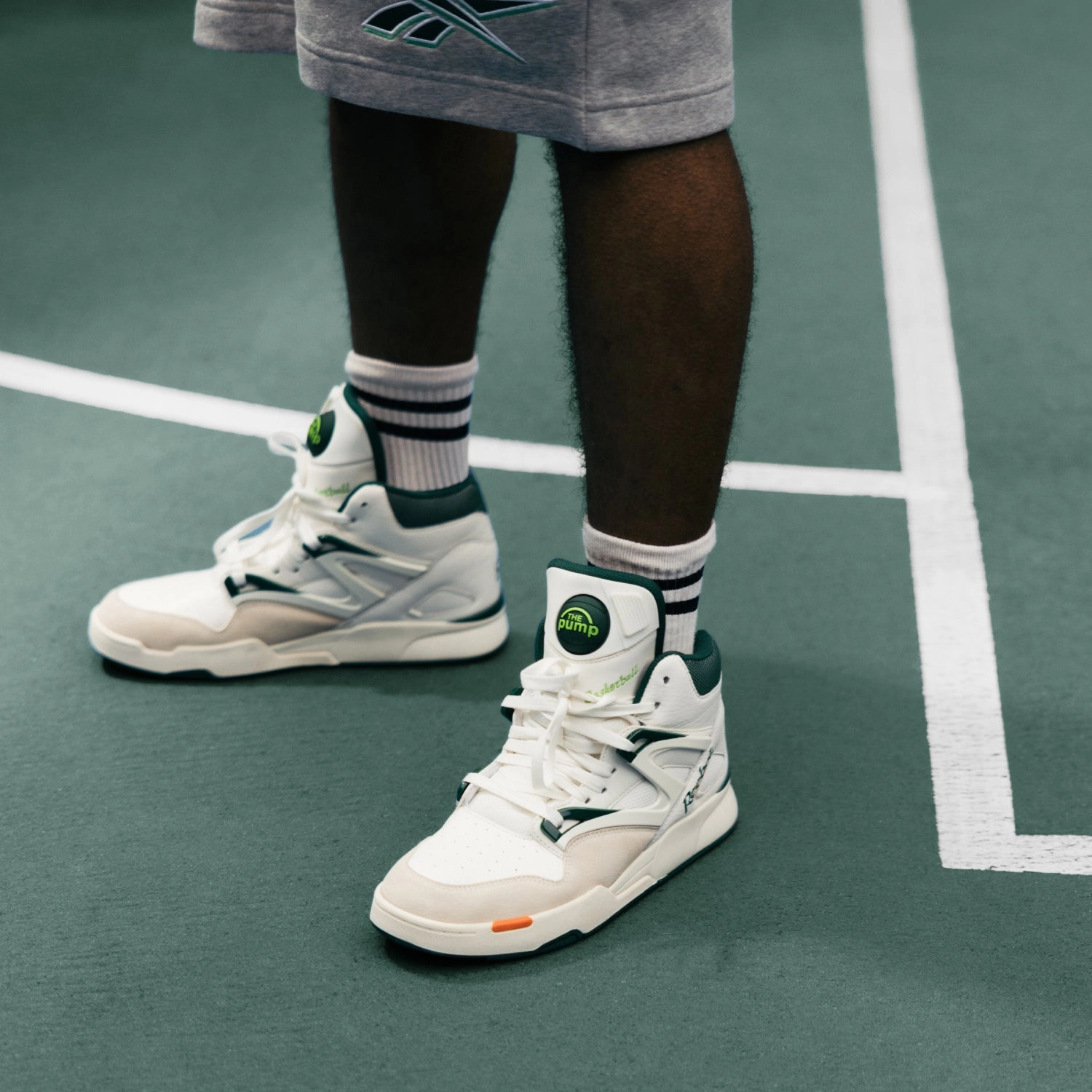 Pump Omni Zone Ii Chalk/Darkgreen/Paperwhite Mcgrady Basketball Shoes