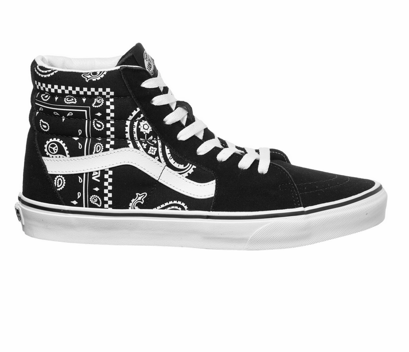 Sneakers Trendy Vans scarpa sneakers da donna Sk8-Hi Peace Paisley VN0A5JMJB0E1 nero bianco