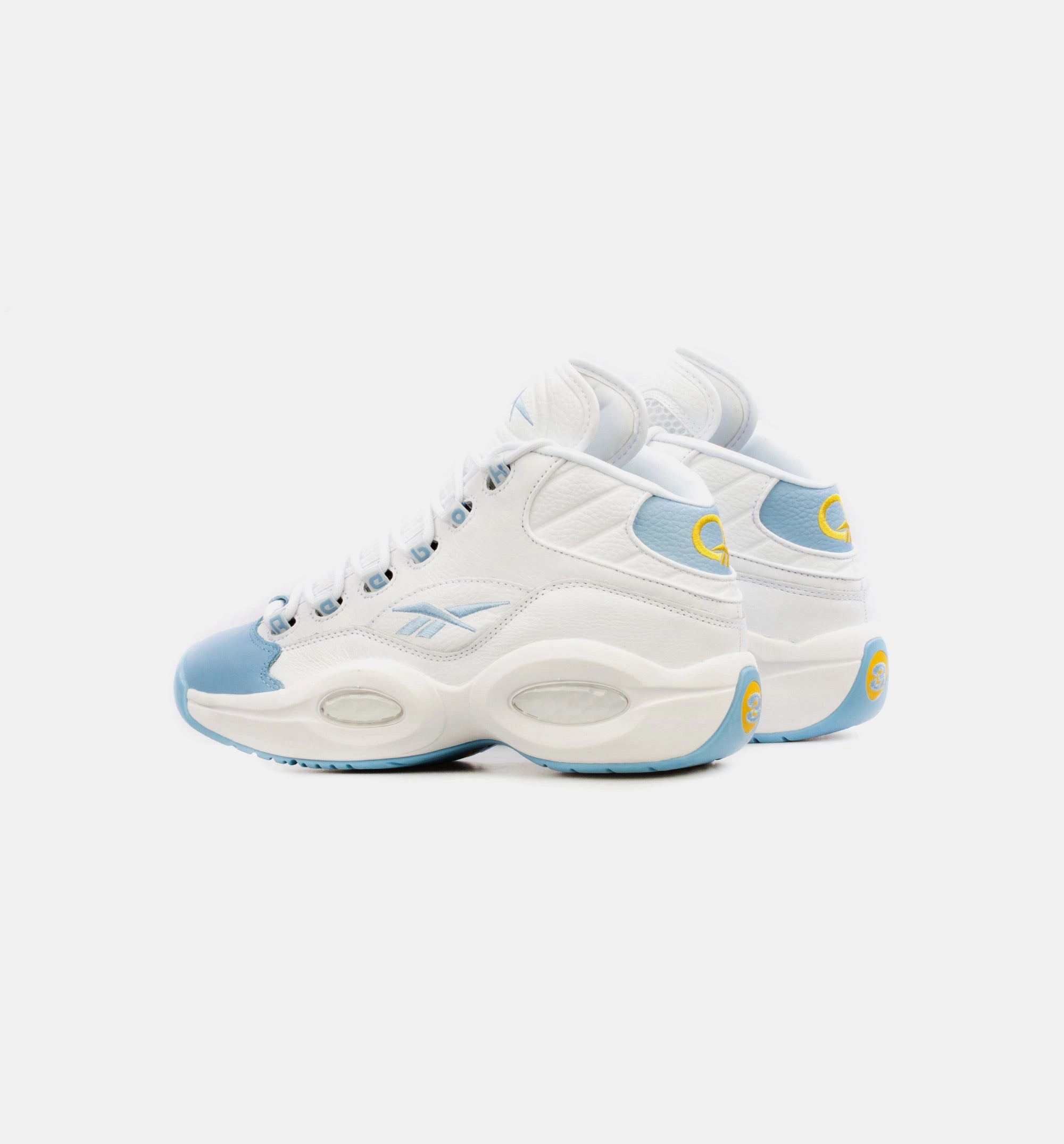 Question Mid Mens Lifestyle Shoe - White/Blue Zion 1 Basketball Shoes