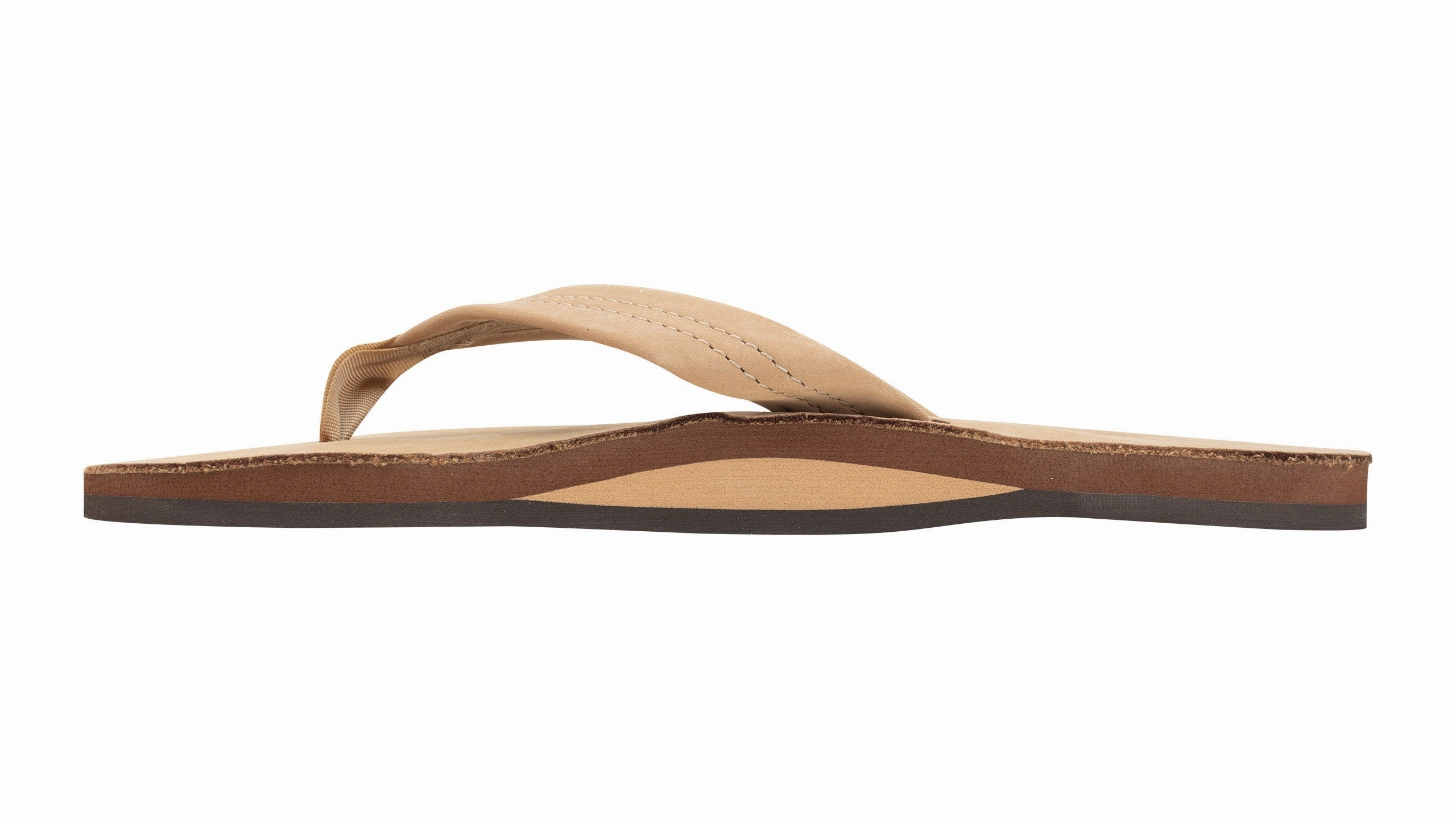 Sandals For Arthritic Feet Rainbow Single Layer Leather Sandal-Sierra Brown