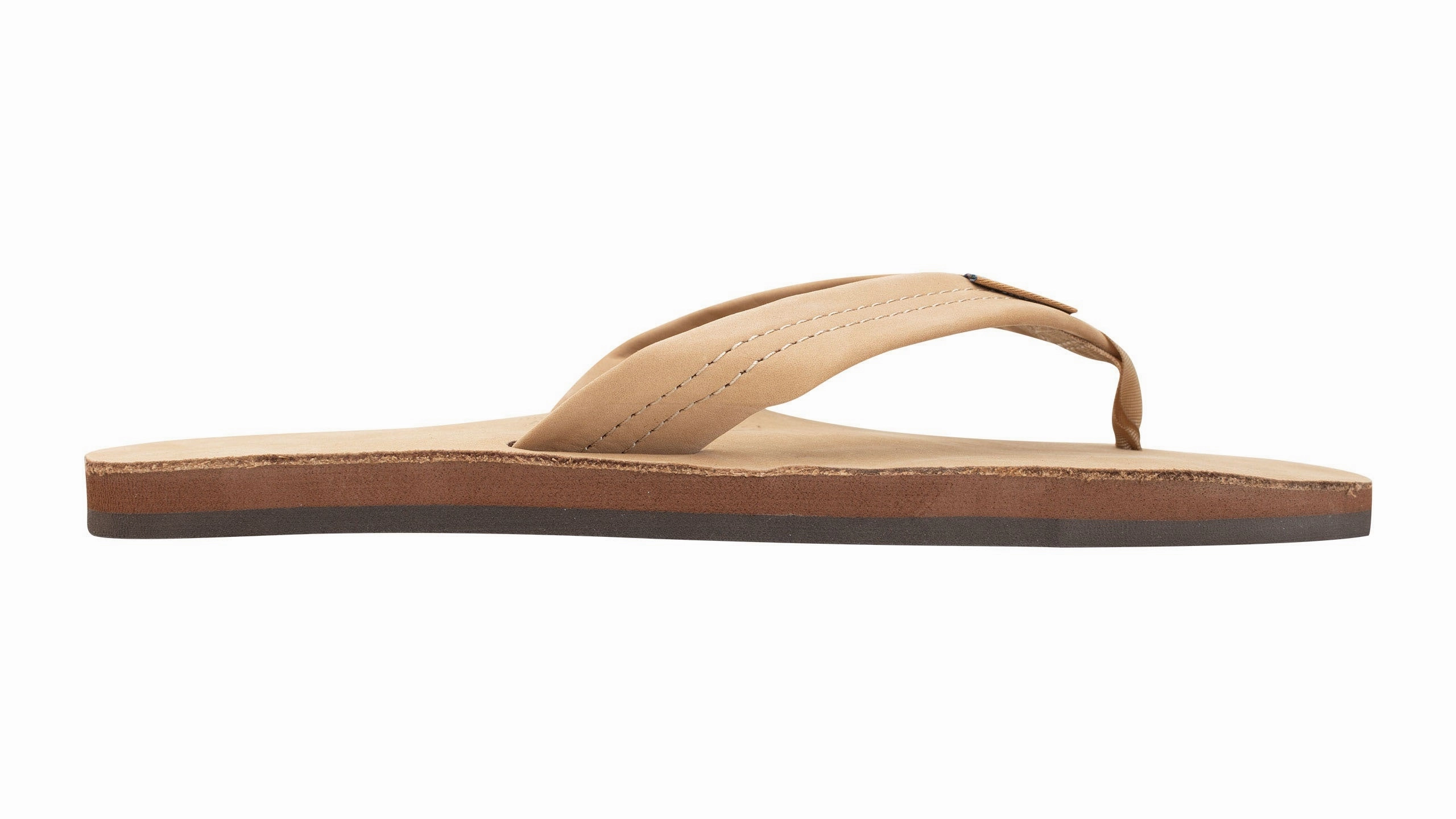 Rainbow Single Layer Leather Sandal-Sierra Brown Baby Sandals