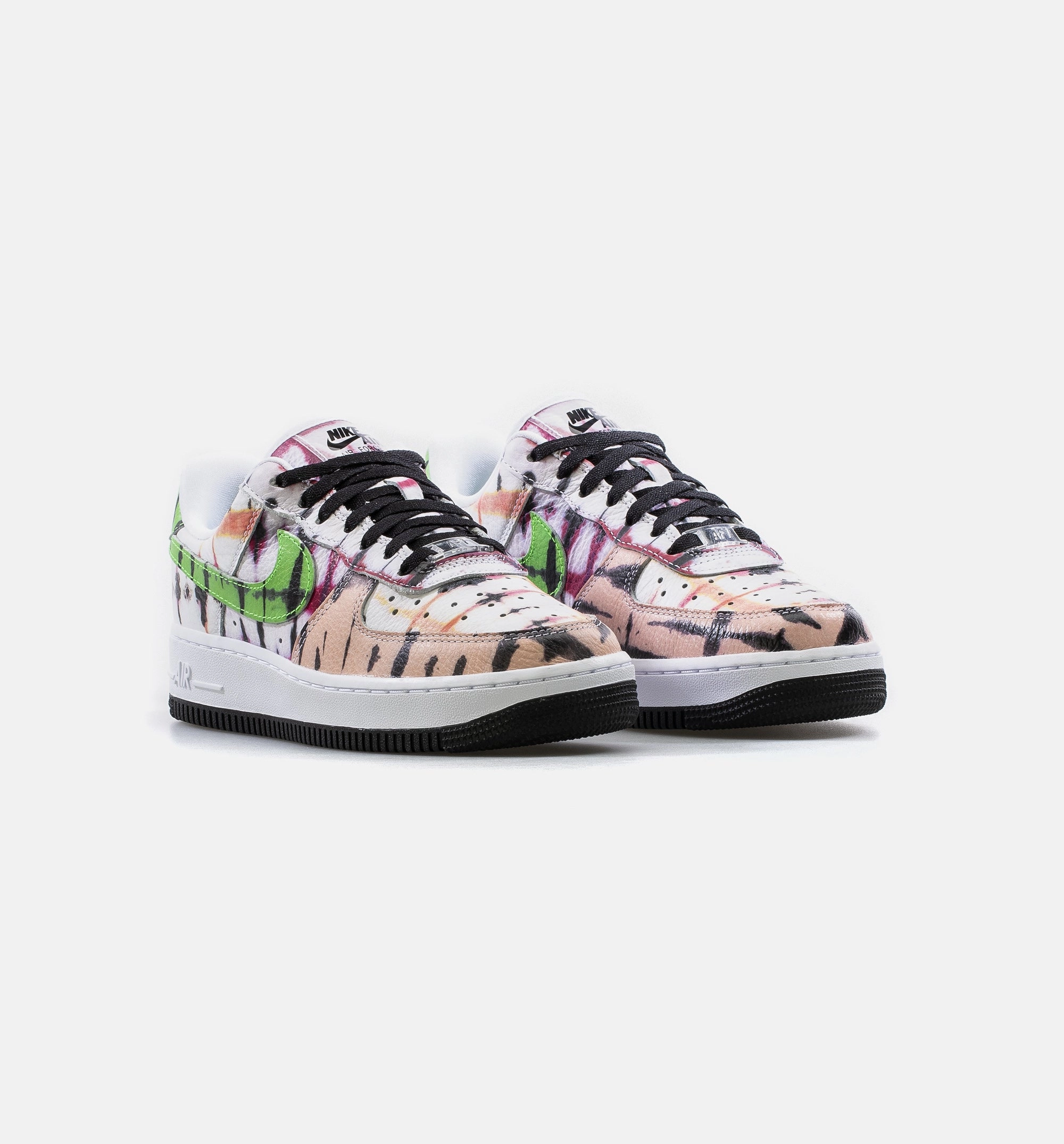 Light Basketball Shoes With Good Grip Air Force 1 07 Low QS Womens Lifestyle Shoe - White/Black/Green/Pink/Orange