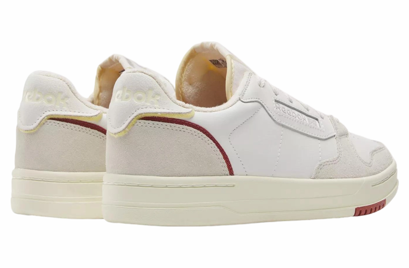 Reebok Men's Court Chalk/Red Sneaker Shoes All White Tennis Shoes Adidas