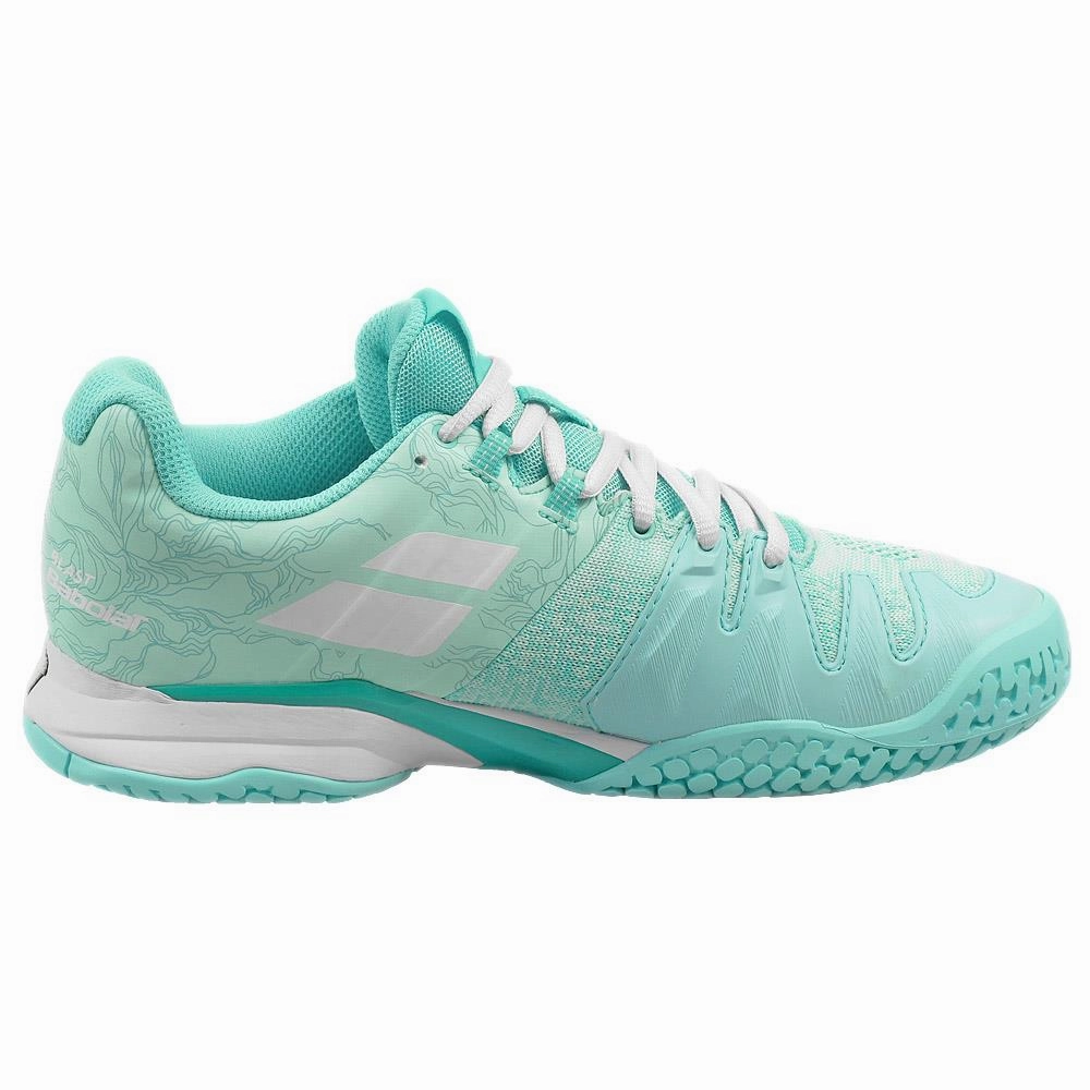 Babolat Women's Propulse Blast - Tanager Turquoise Narrow Tennis Shoes