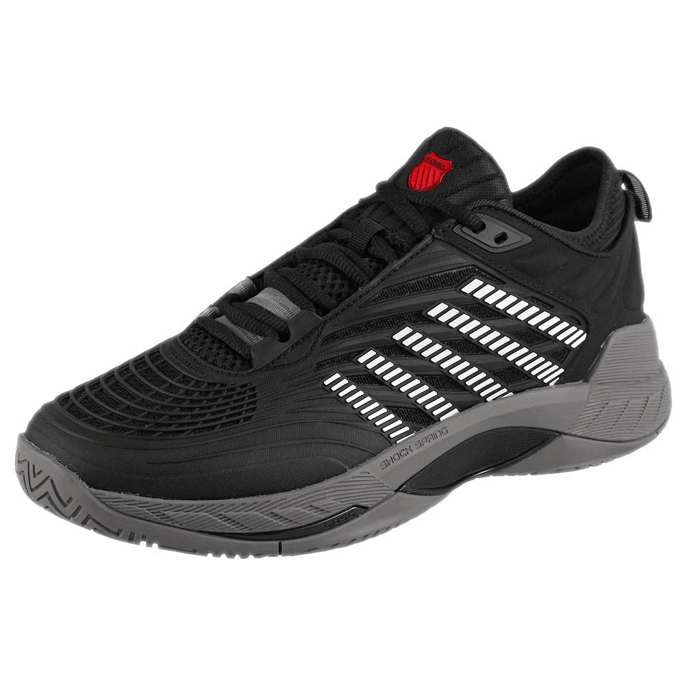 Waterproof Tennis Shoe K-Swiss Men's Hypercourt Supreme 2 - Black/Steel Gray