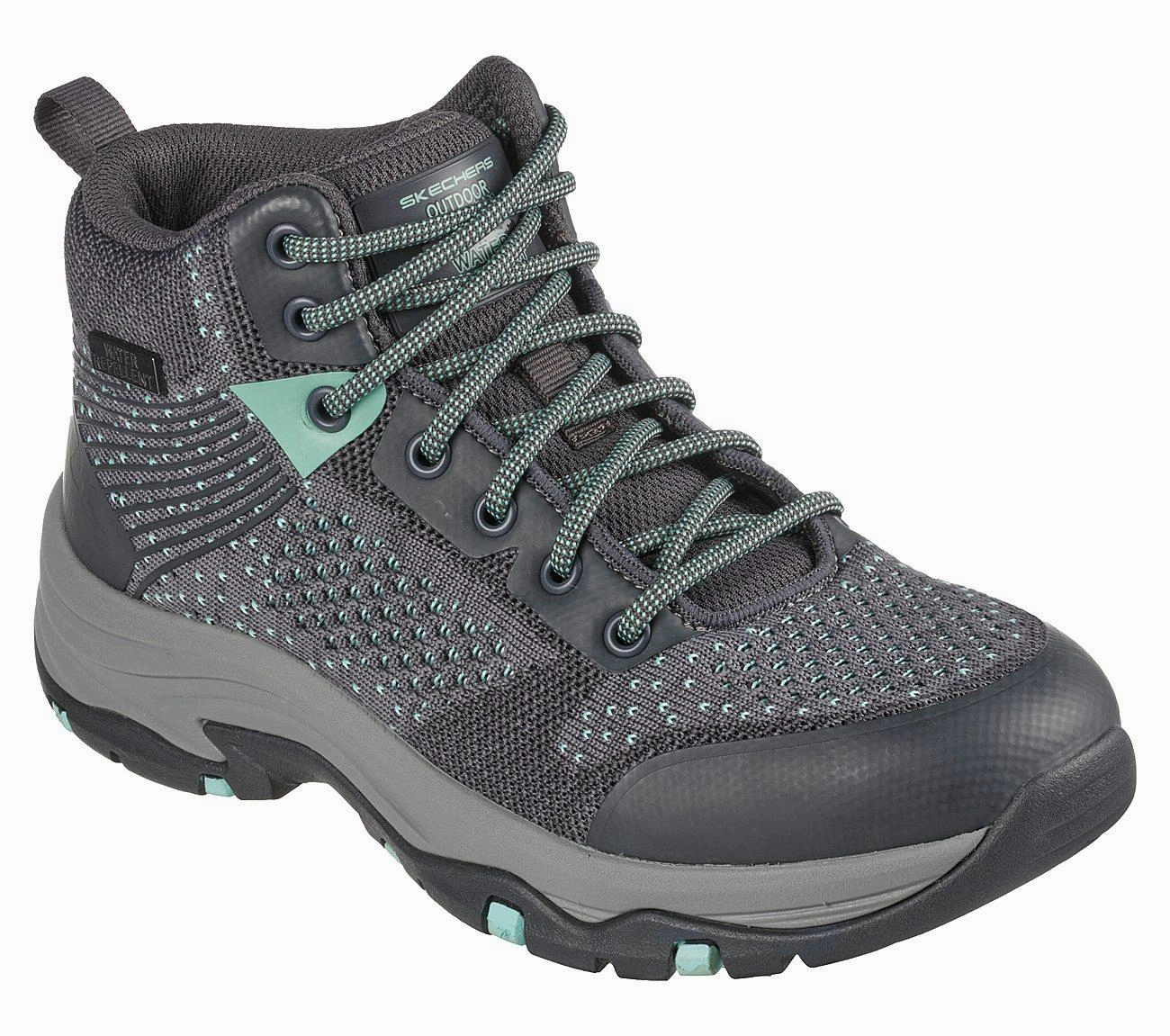 Womens Wide Fit Skechers 158351 Trego Vegan Waterproof Hiking Boots Salem Hiking Shoes