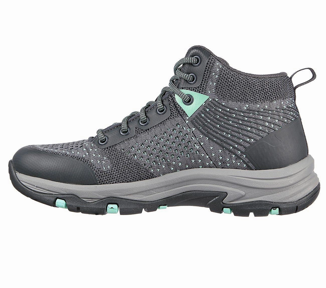 Wide Size Hiking Shoes Womens Wide Fit Skechers 158351 Trego Vegan Waterproof Hiking Boots