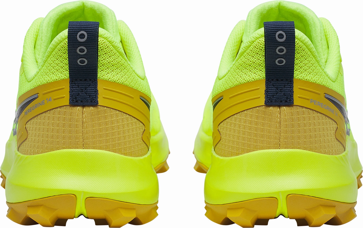 Motion Control Running Shoes Saucony Peregrine 14 Mens Trail Running Shoes - Yellow