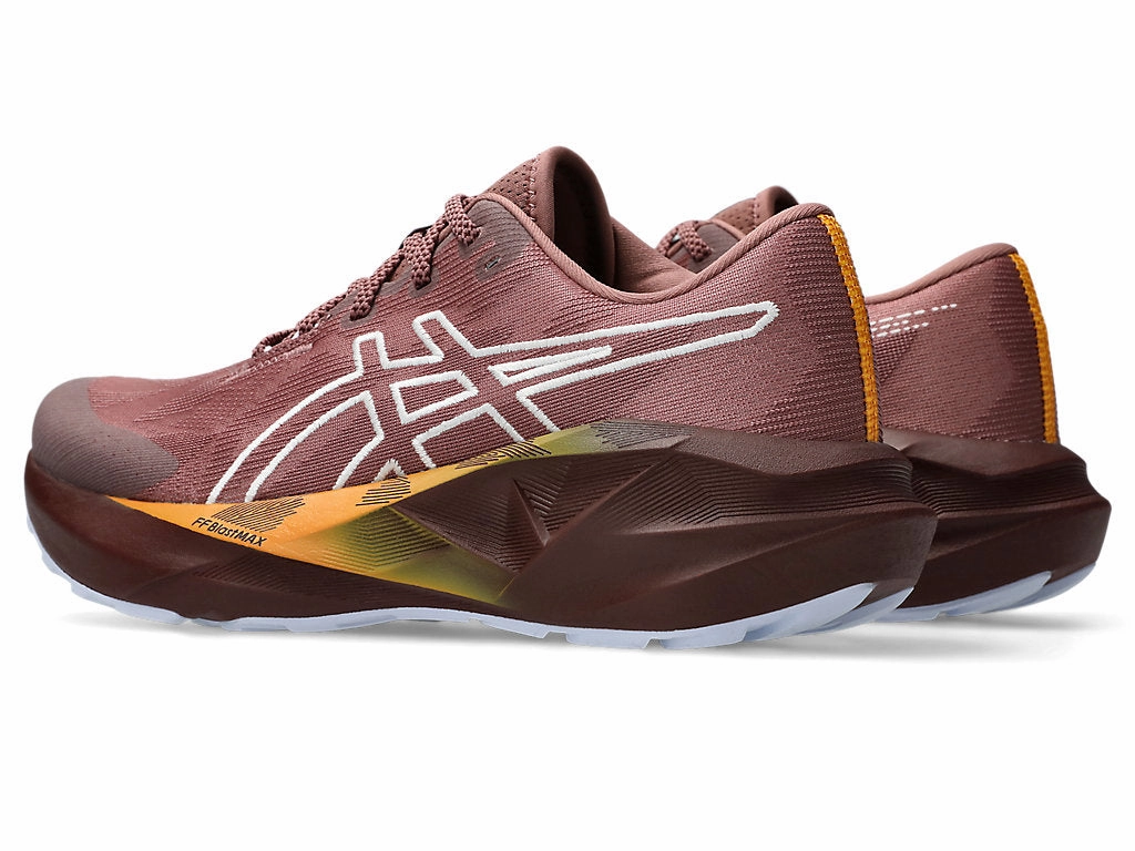 Womens Asics Novablast 5 TR  - NATURE BATHING / RUBBLE RED Gel Nimbus 27 Running Shoes