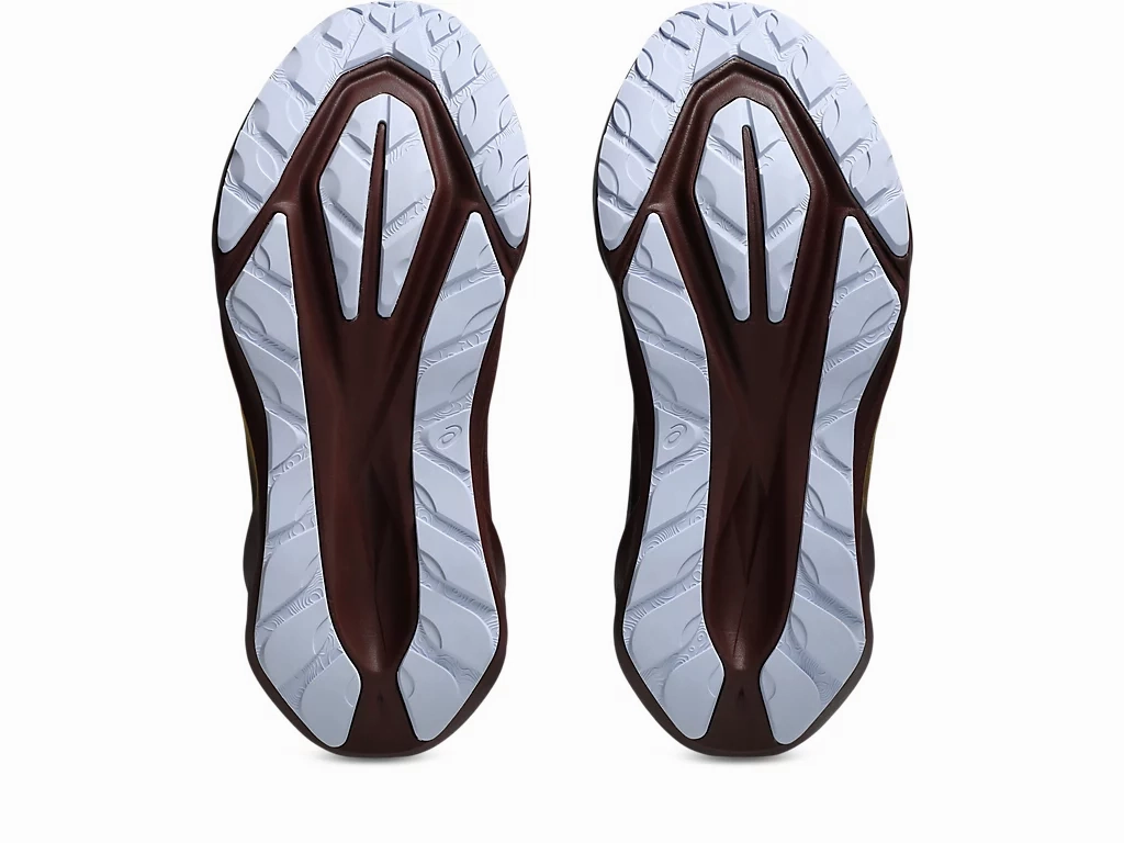 Best Motion Control Running Shoes Womens Asics Novablast 5 TR  - NATURE BATHING / RUBBLE RED