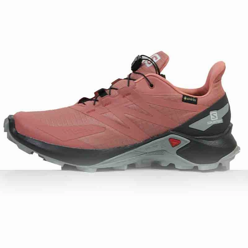 Best Budget Running Shoe Salomon Supercross Blast GTX Women's Trail Shoe - Brick Dust/Ebony/Quarry