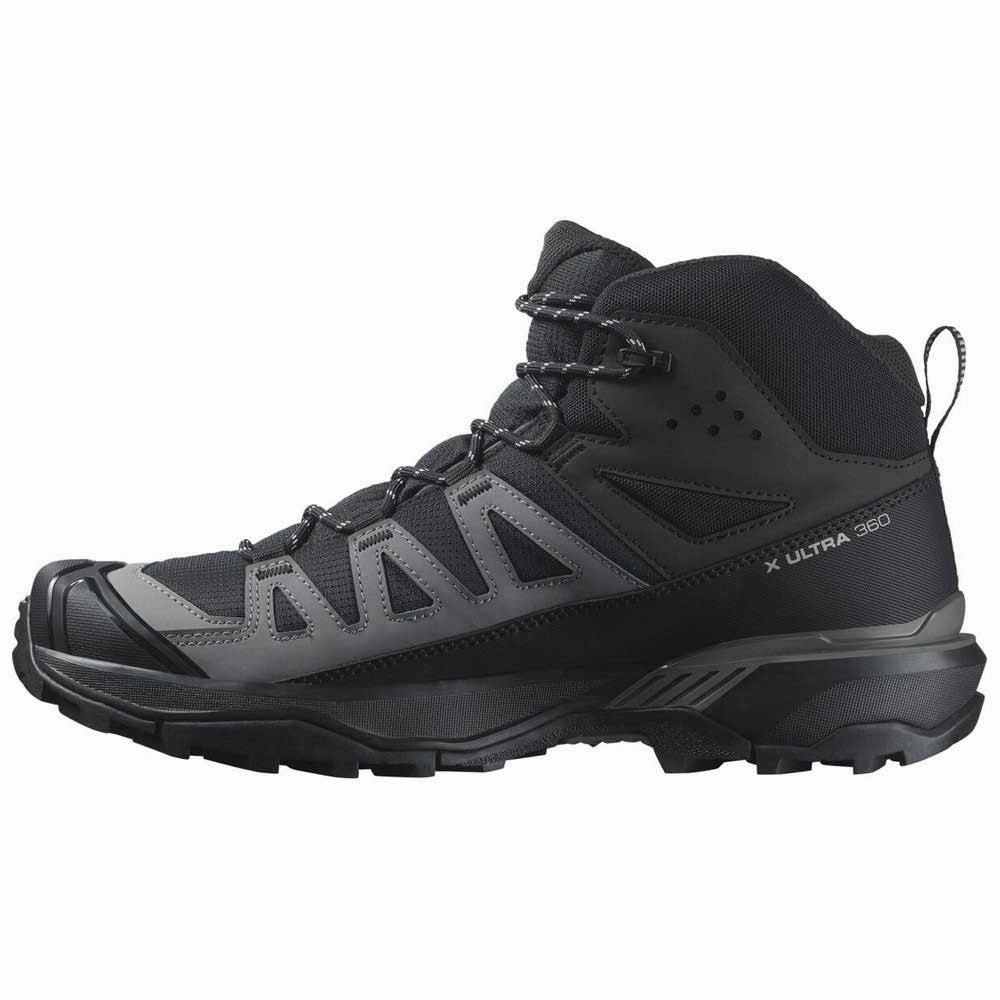 Aku Hiking Shoes Salomon X Ultra 360 Mid Gore Tex Men's Hiking Boot Black Grey