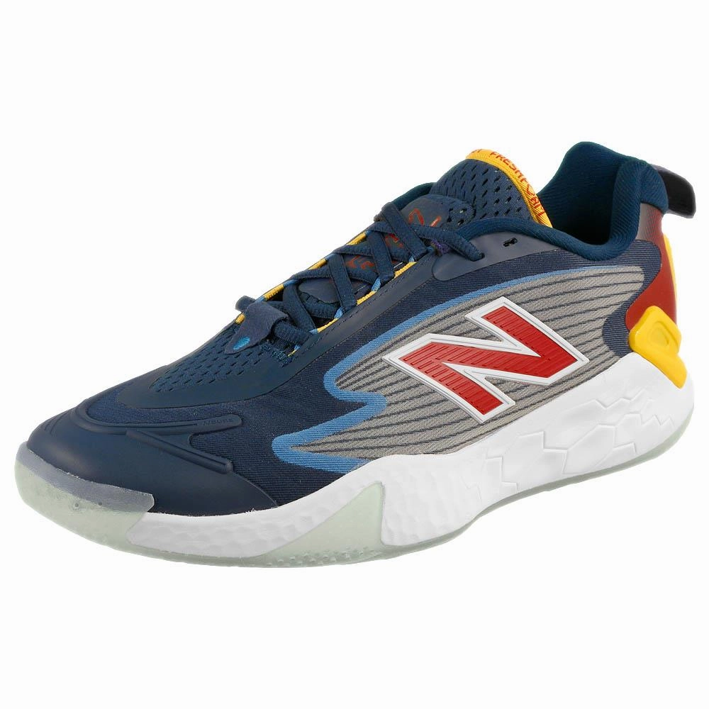 New Balance Men's Fresh Foam X CT-Rally - Blue/Red Tennis Shoes On Sale