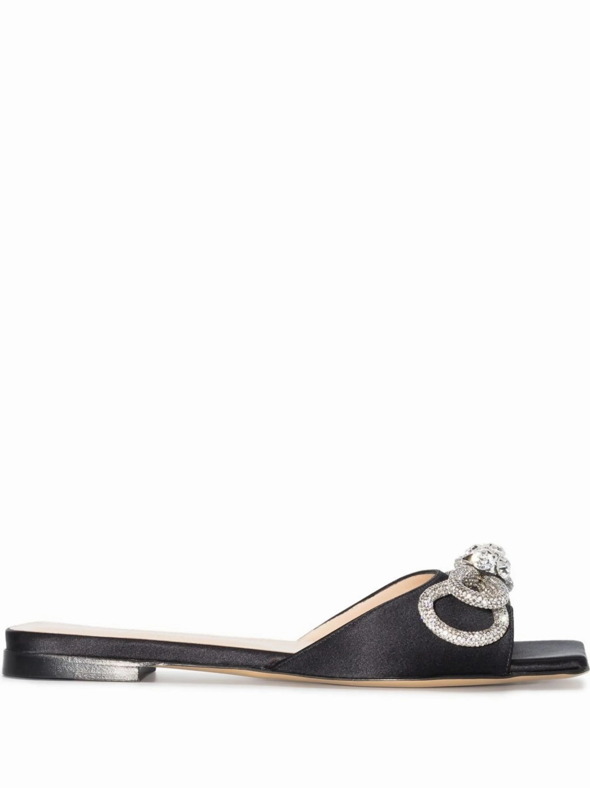 crystal-embellished double-bow satin sandals At Dsw Shoes