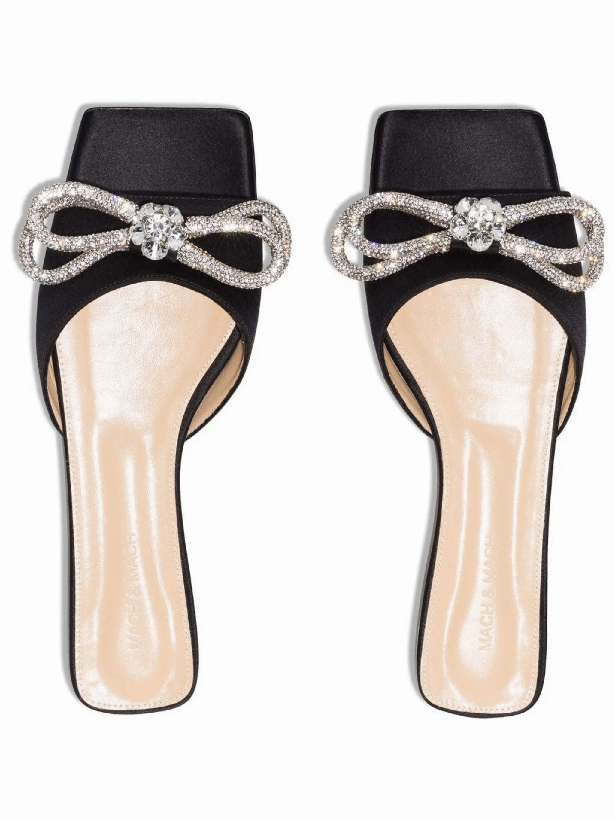crystal-embellished double-bow satin sandals Qvc Clarks Sandals