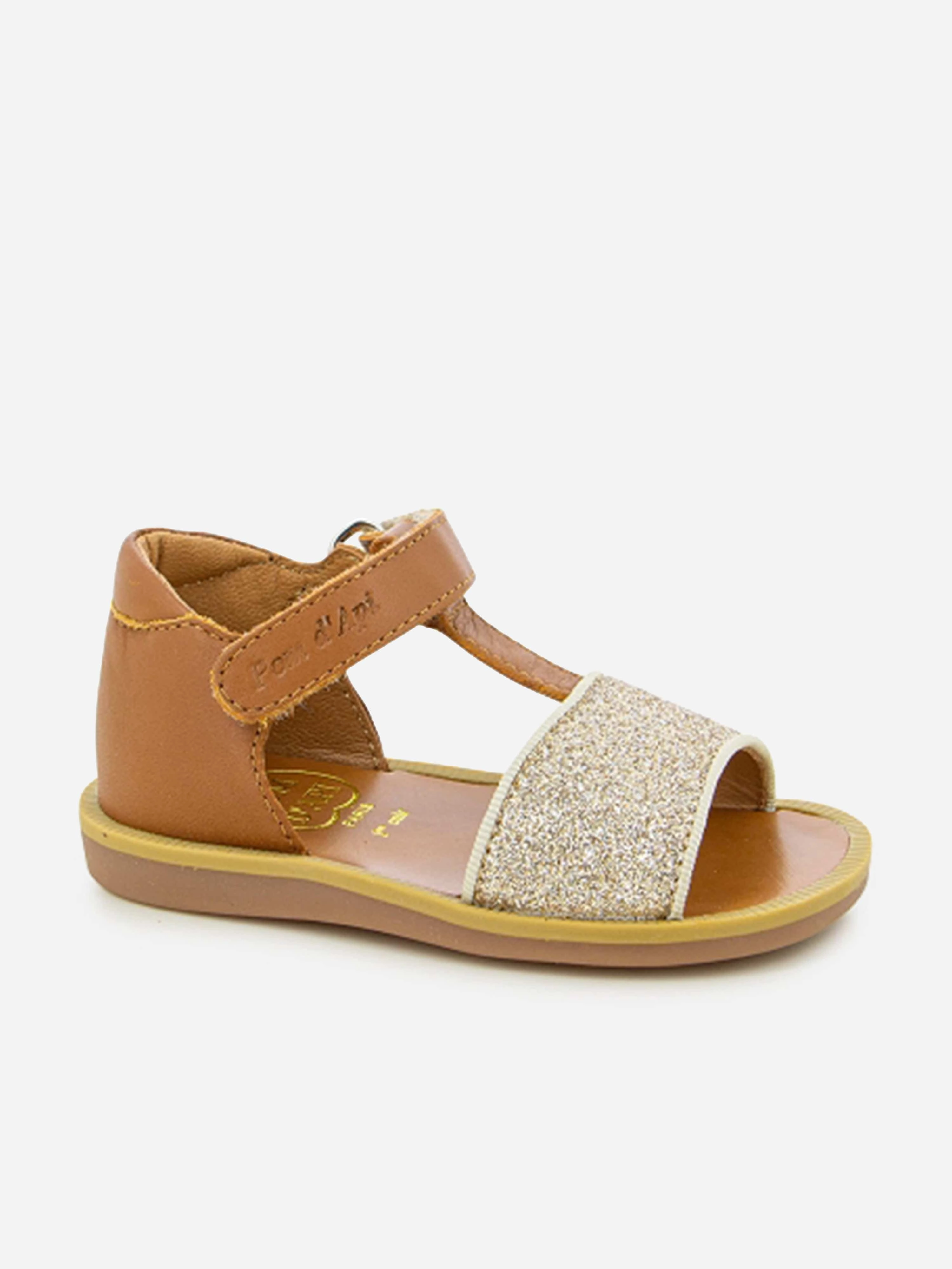 Espadrille Sandals Closed Toe Pom D'Api Girls Leather Poppy Tao Easy Sandals in Brown